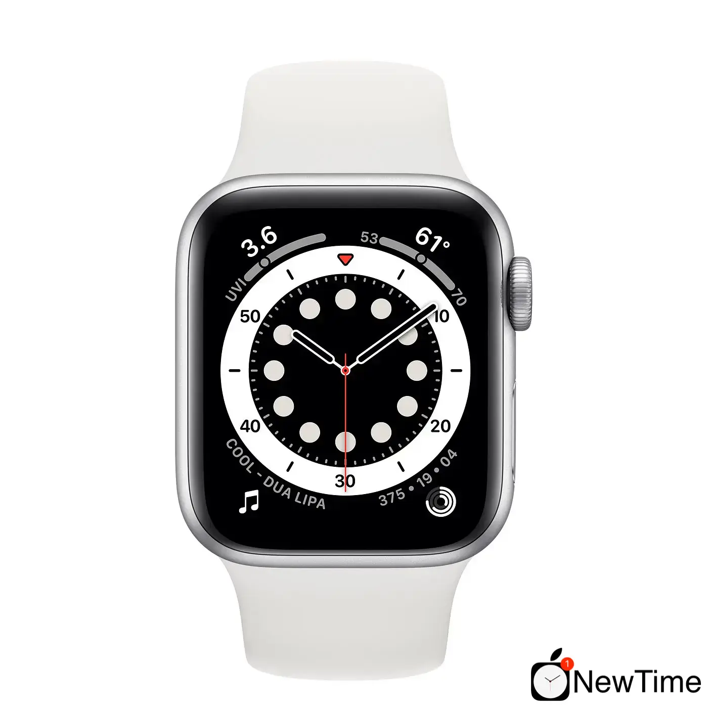 Apple Watch Series 6 GPS 40mm Silver Aluminum Case with White Sport Band (MG283)